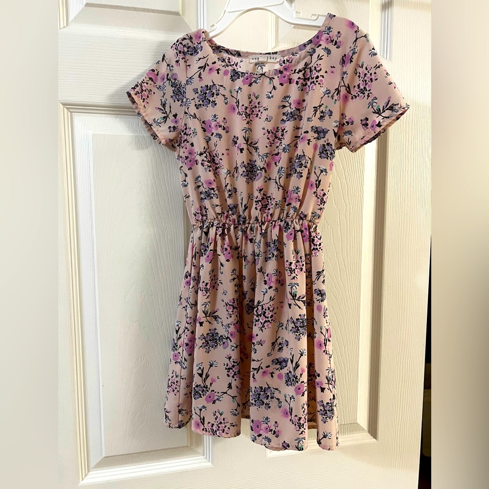 Girls Floral Dress, Copper Key, Size 5